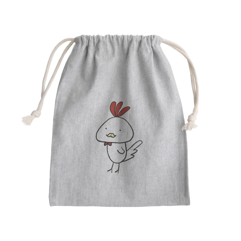 aimaのムッシュにわとり Mini Drawstring Bag