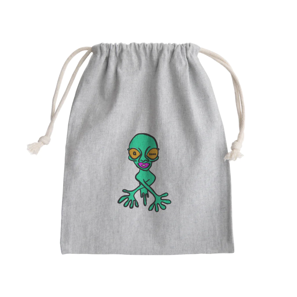 AmberjackのQanon 宇宙人 Mini Drawstring Bag