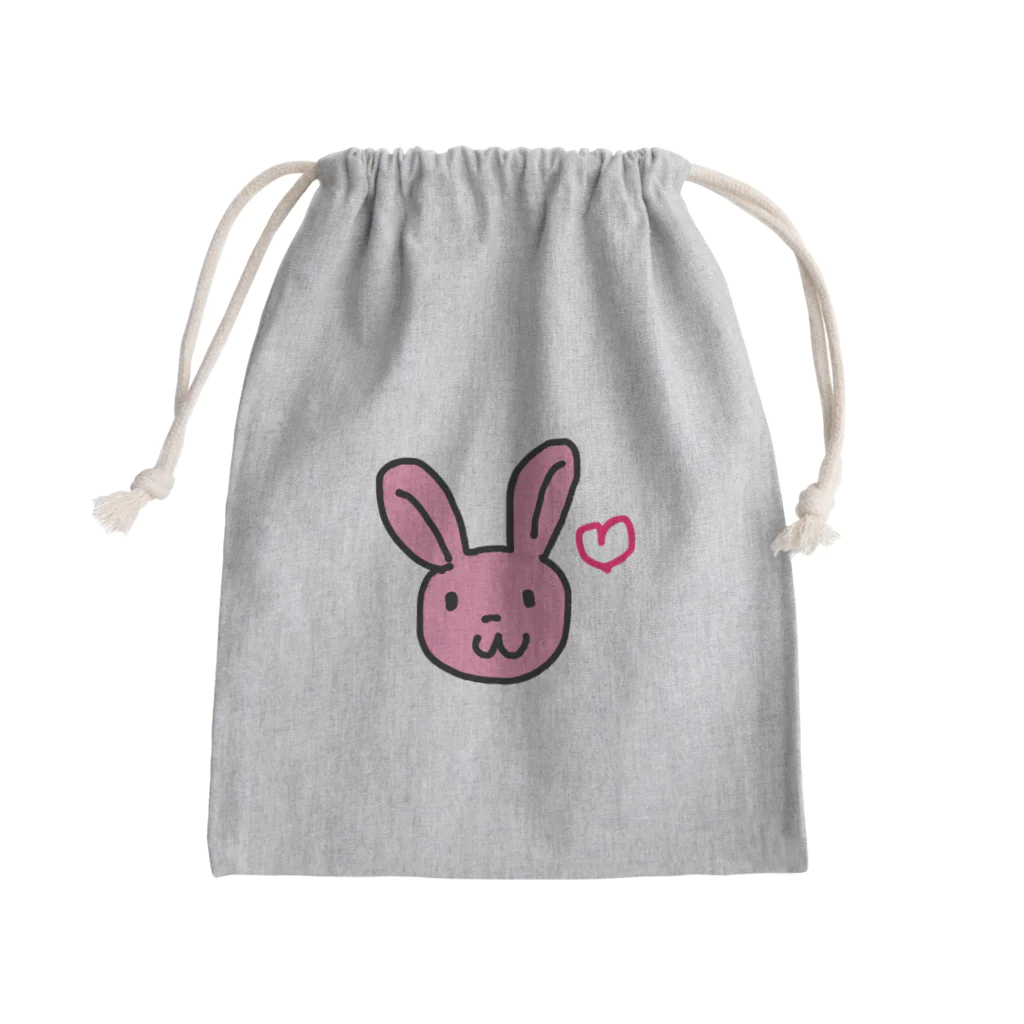 どっかのKさんのシンプルうさちゃ Mini Drawstring Bag