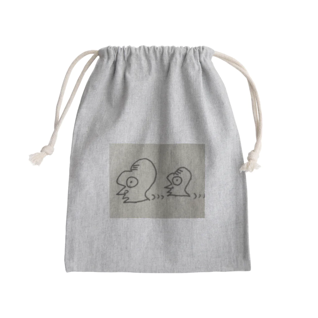 繪璃兵衛。の地面はう生き物二連 Mini Drawstring Bag