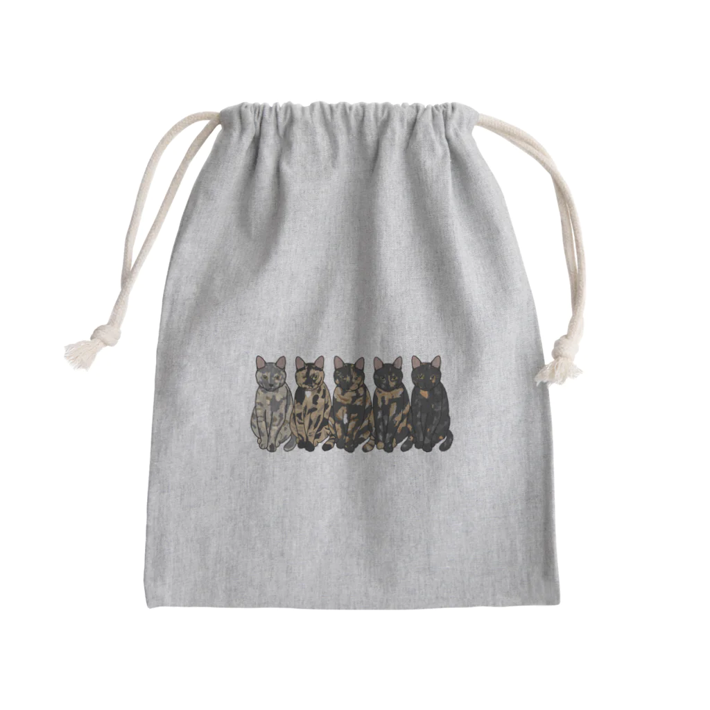 facのさび猫グラデ Mini Drawstring Bag