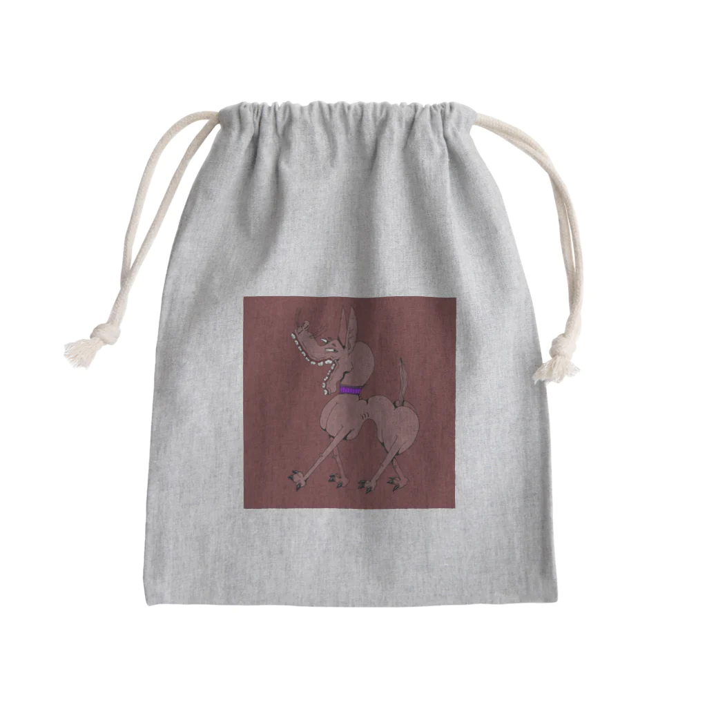 髙橋えちるもの気高い犬 Mini Drawstring Bag