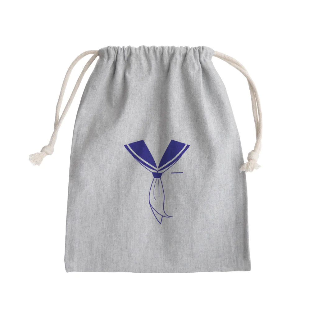 illust_designs_labのセーラー服 紺 Mini Drawstring Bag