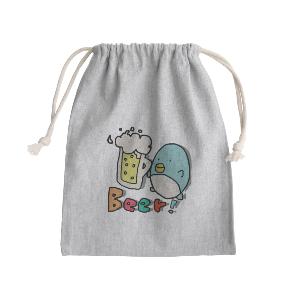 POGSのビールペンギン Mini Drawstring Bag