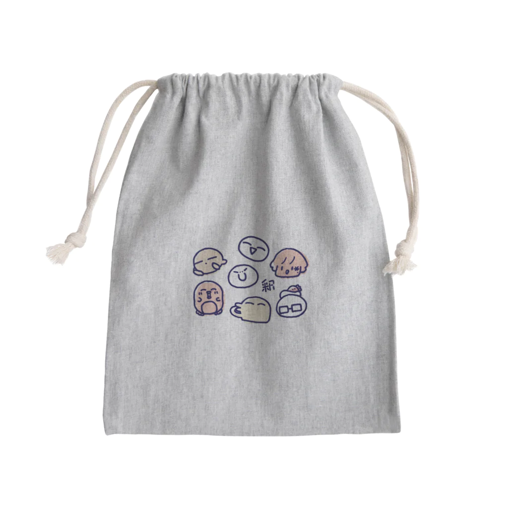 よもぎのしゃかわあいてむ Mini Drawstring Bag