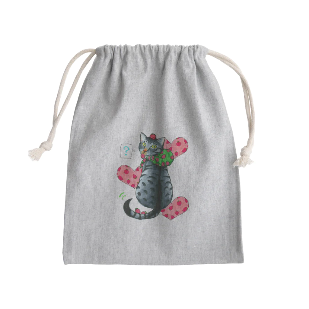 miku'ꜱGallery星猫のいちご大好きにゃんこ Mini Drawstring Bag