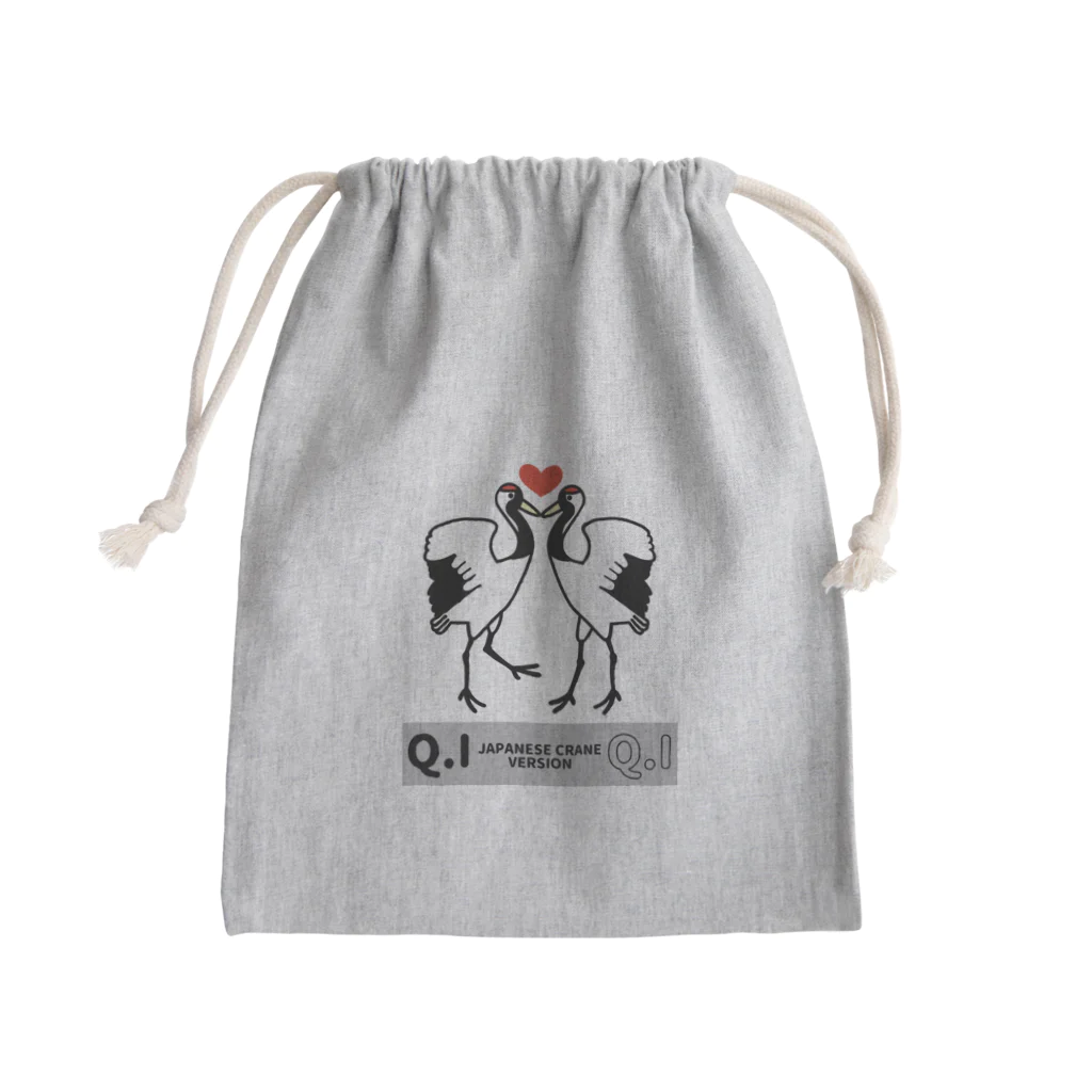 SWEET＆SPICY 【 すいすぱ 】ダーツの【Q.Iシリーズ】タンチョウ鶴 Mini Drawstring Bag