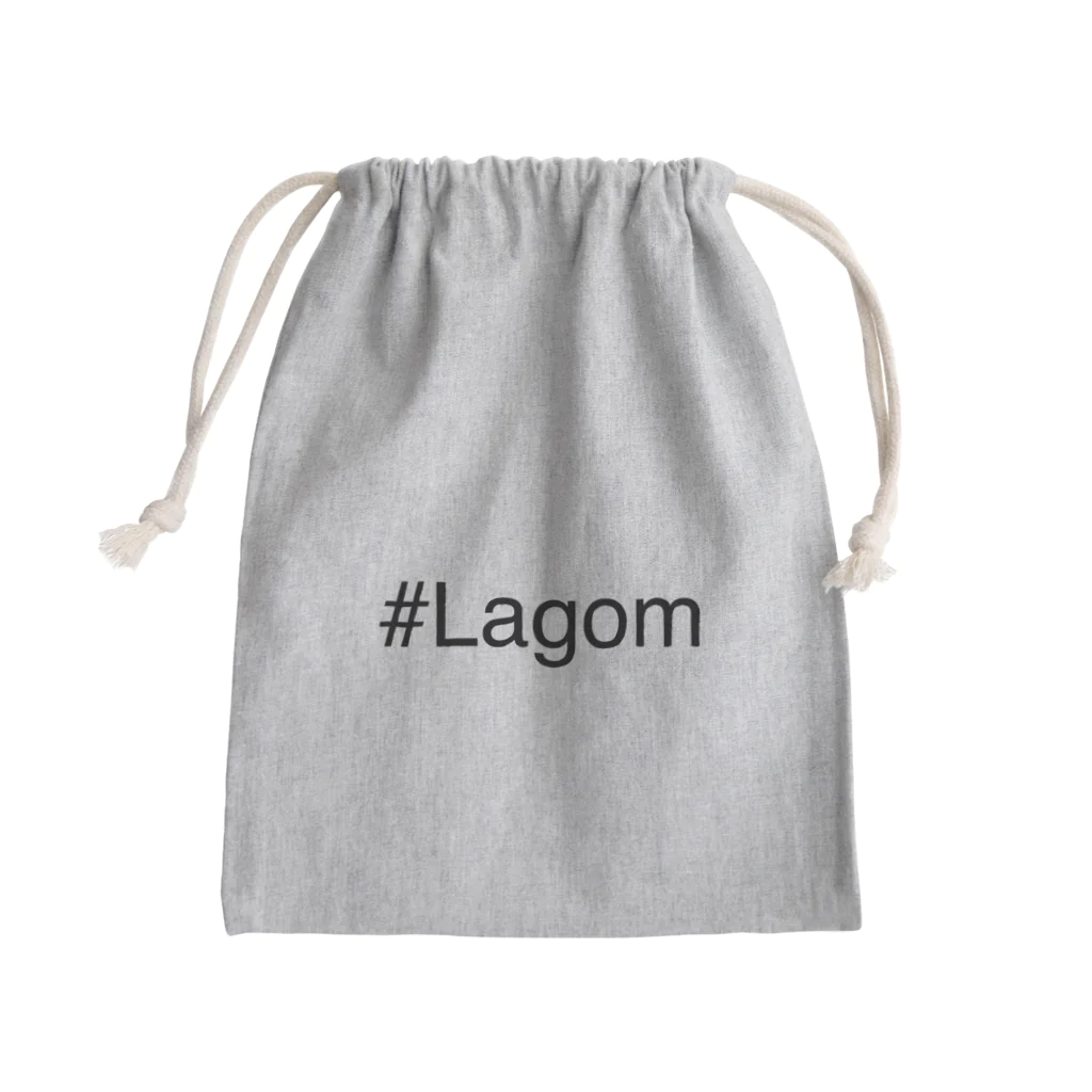 北欧スウェーデンシンプル暮らしのLagom ラーゴム スウェーデン語 ちょうどいい Mini Drawstring Bag