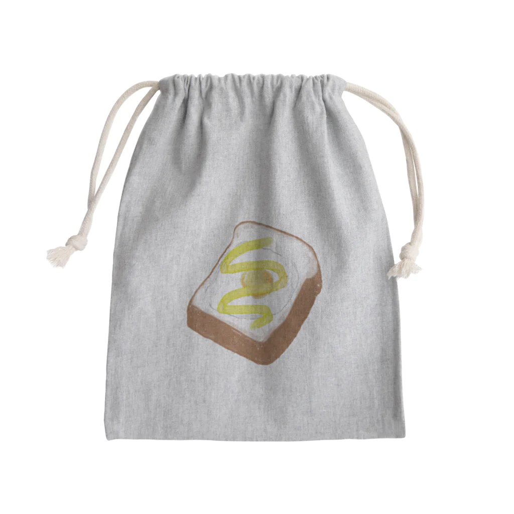 食べものも好きのマヨネーズ乗せたくなる Mini Drawstring Bag