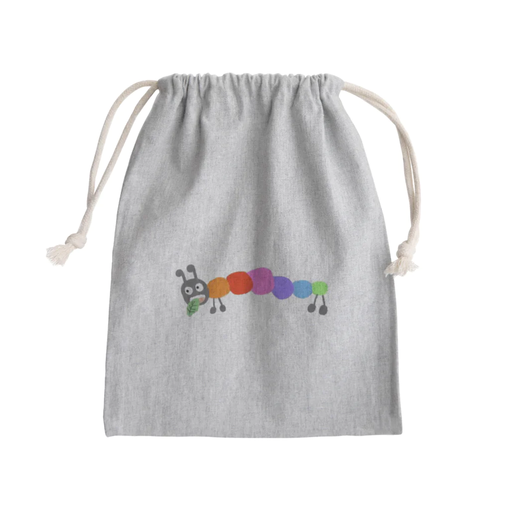 つちのこ工房のカラフルないもむし Mini Drawstring Bag