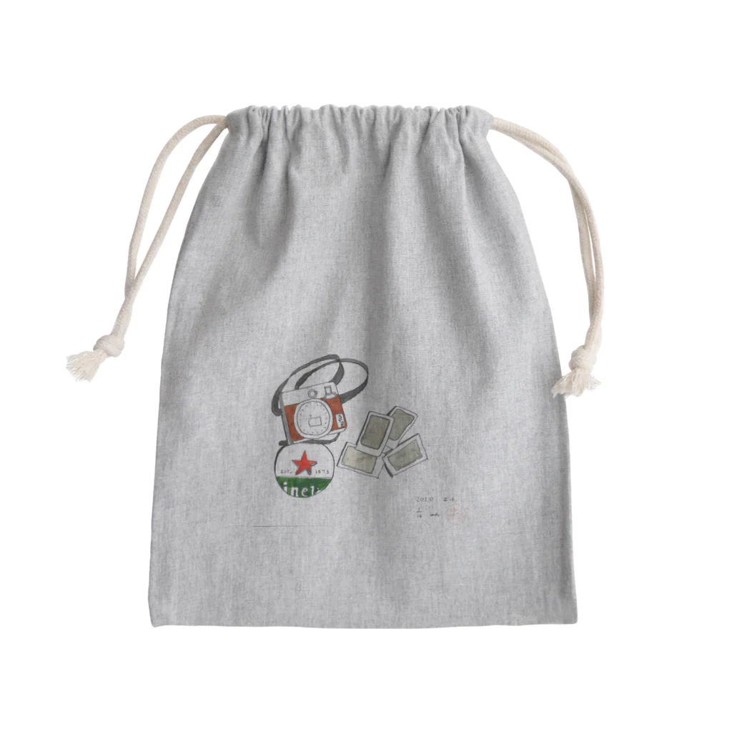 tokyomokaのポラロイドカメラ Mini Drawstring Bag