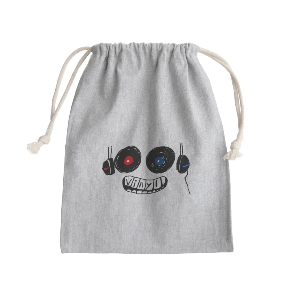 ym303bass オフィシャルショップのアナログレコードの顔 Mini Drawstring Bag