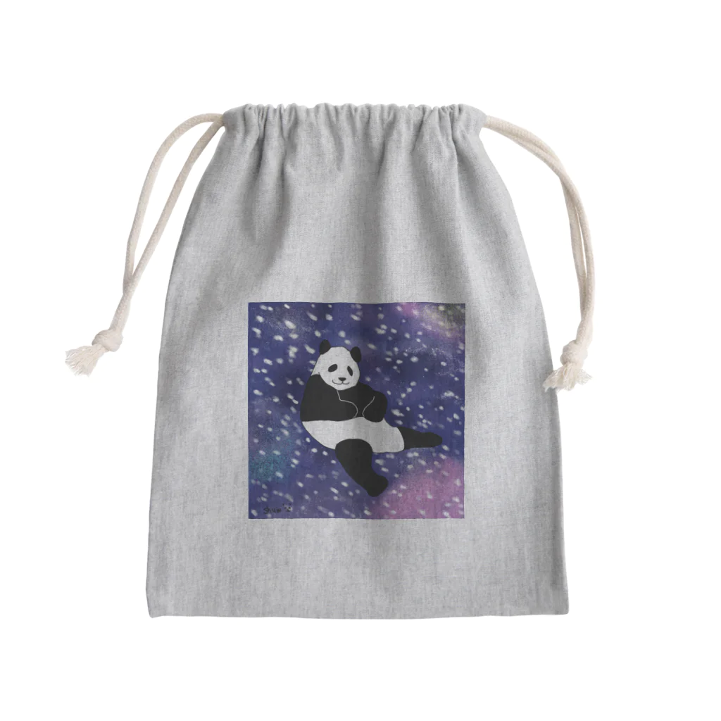 にゃじめのブリザード銀河のパンダ Mini Drawstring Bag