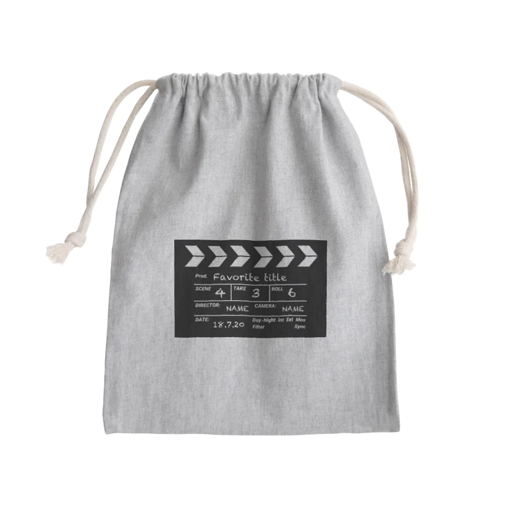 なでしこ@デザインの映画撮影 カチンコ Mini Drawstring Bag