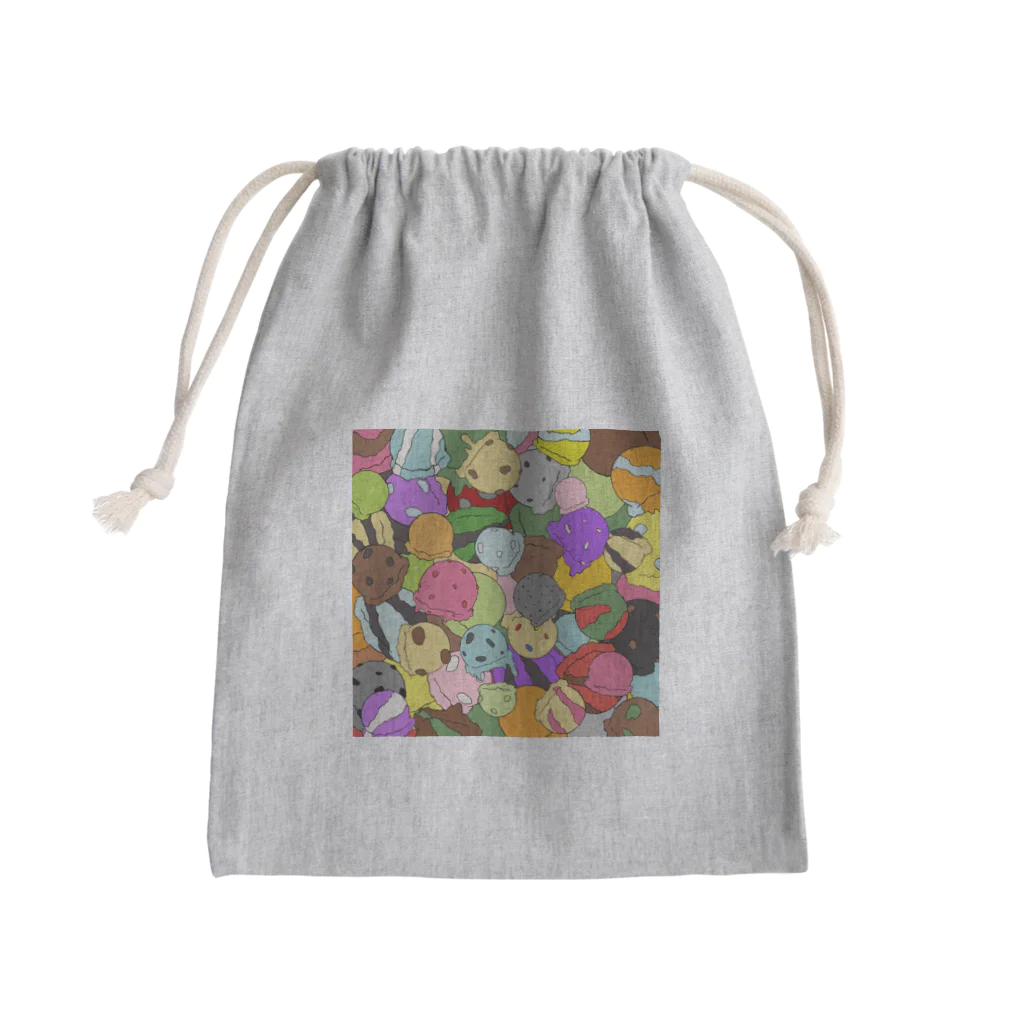 prunelleのカラフルアイスクリーム Mini Drawstring Bag