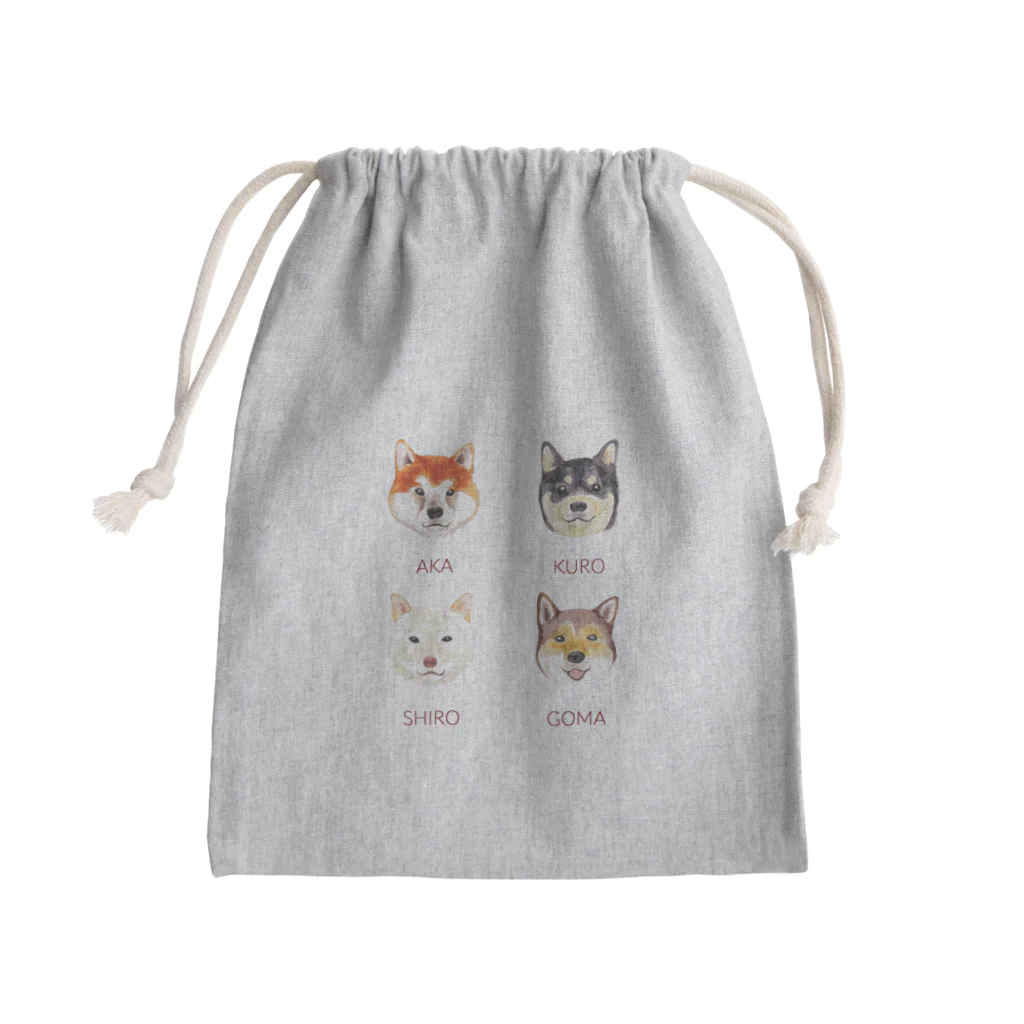 どうぶつの水彩画店の柴犬 Mini Drawstring Bag