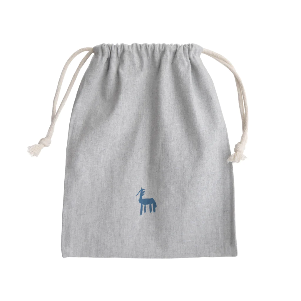 ATELIER RYUSEIの馬 uma-blue design Mini Drawstring Bag