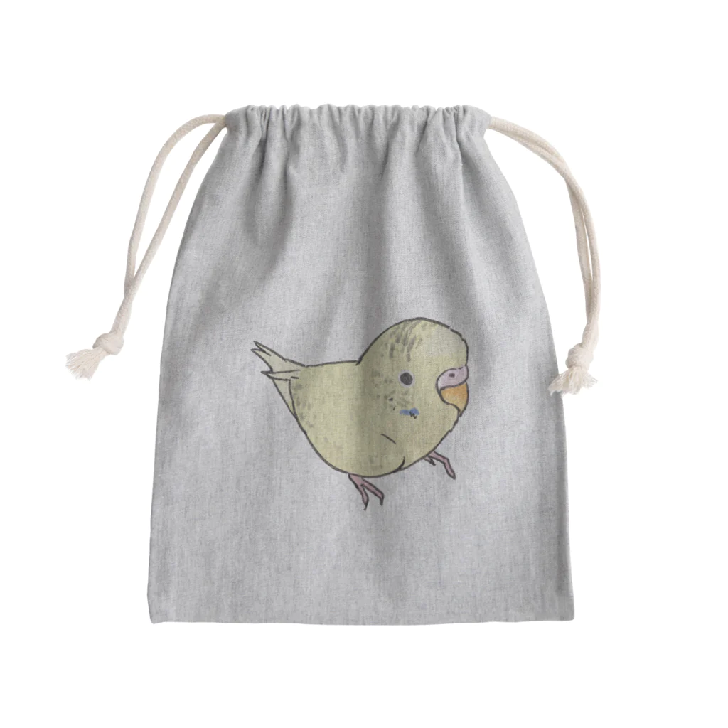 まめるりはことりの可愛いセキセイインコ　おすましちゃん【まめるりはことり】 Mini Drawstring Bag