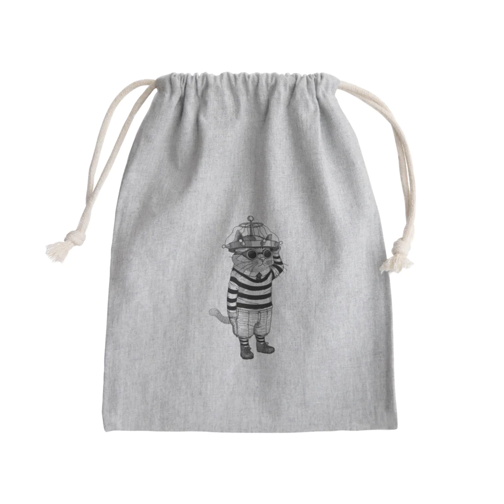 llotollのＥＳＰハットをかぶった猫 Mini Drawstring Bag