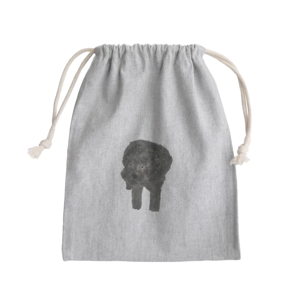 hippoのよそんちのモフちゃん（黒プー） Mini Drawstring Bag