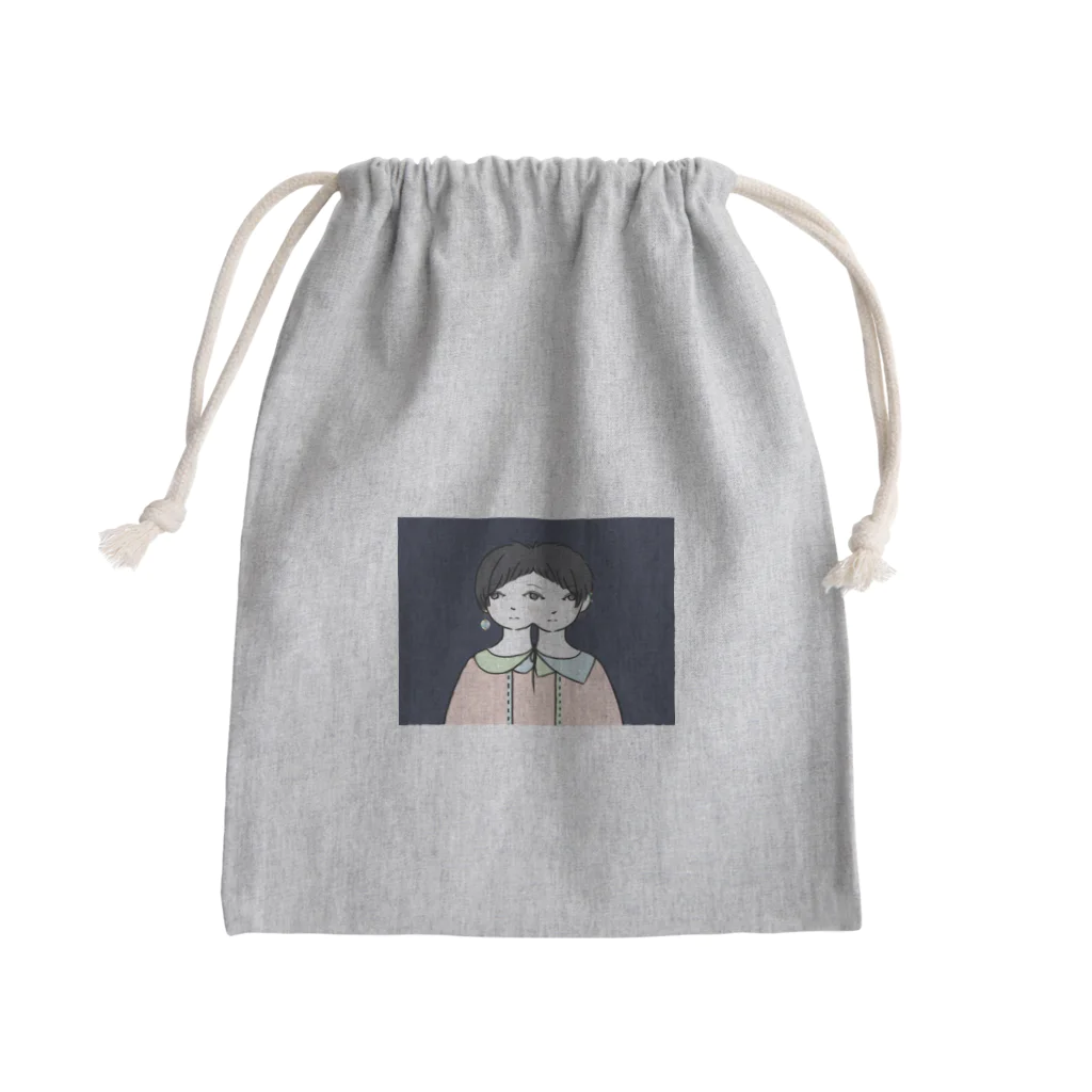 向日葵の三つ目子 Mini Drawstring Bag