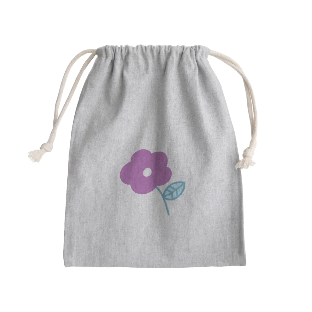 pajamaのむらさき色のお花 Mini Drawstring Bag