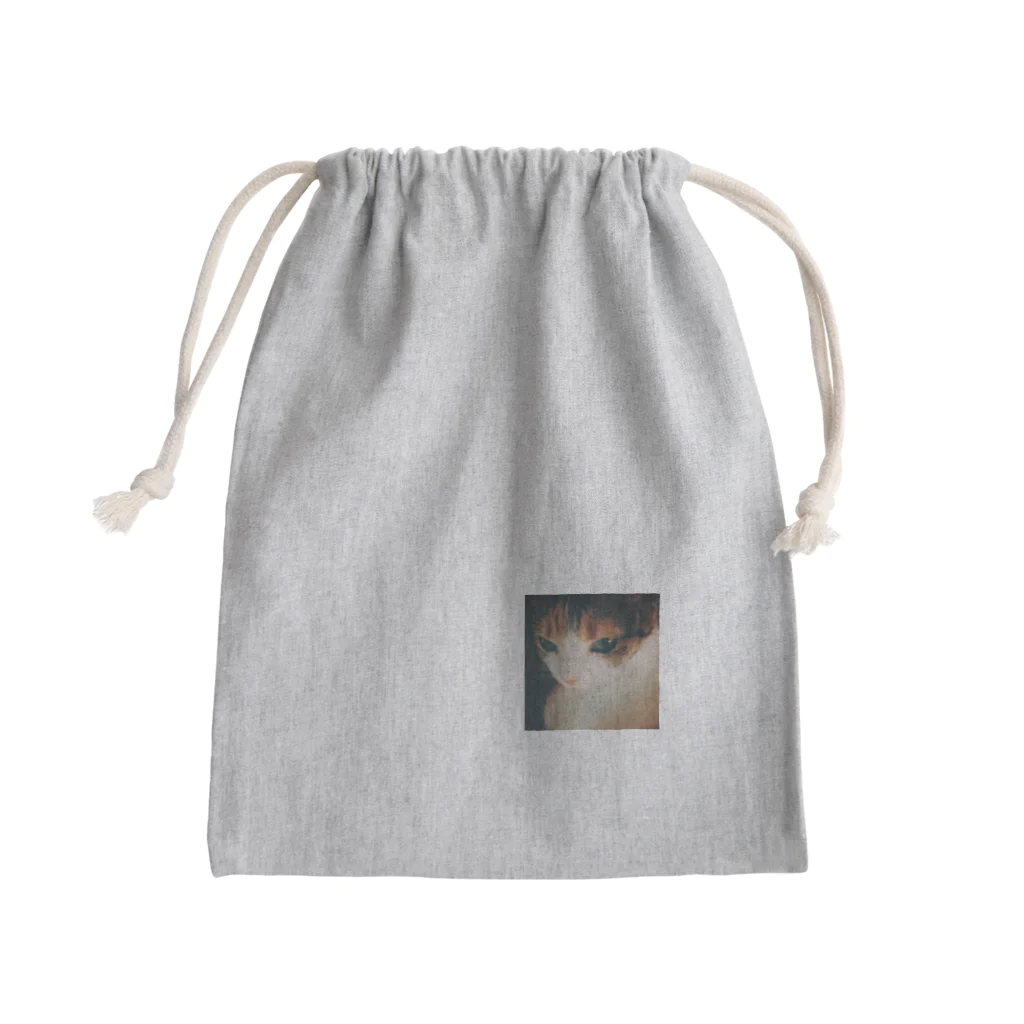 くまっちの猫の鈴 Mini Drawstring Bag