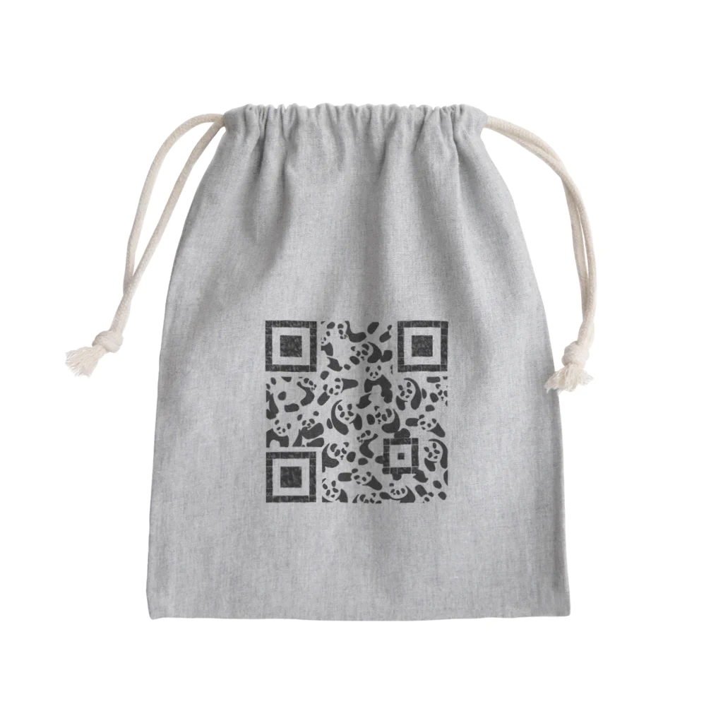 のぐちさきのパンダQRコード Mini Drawstring Bag