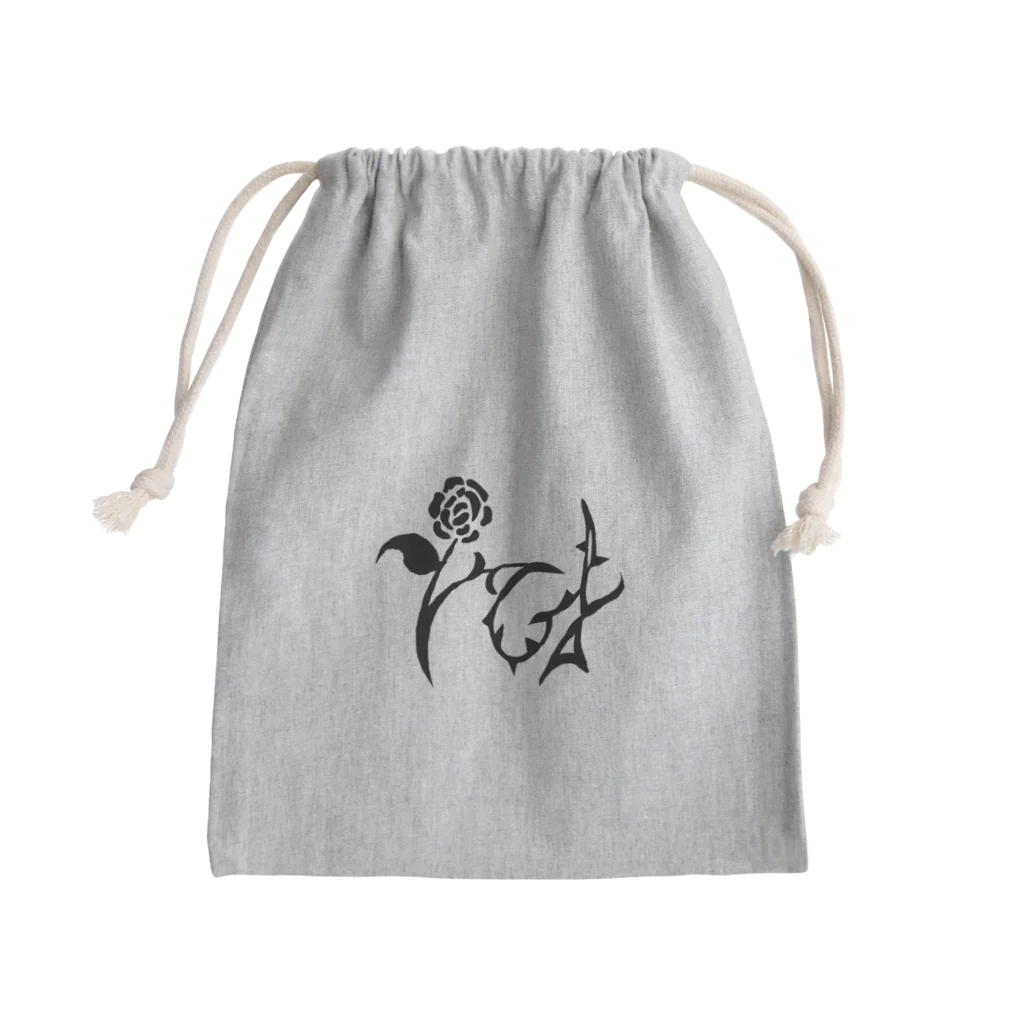 おじょうのブラックローズ Mini Drawstring Bag