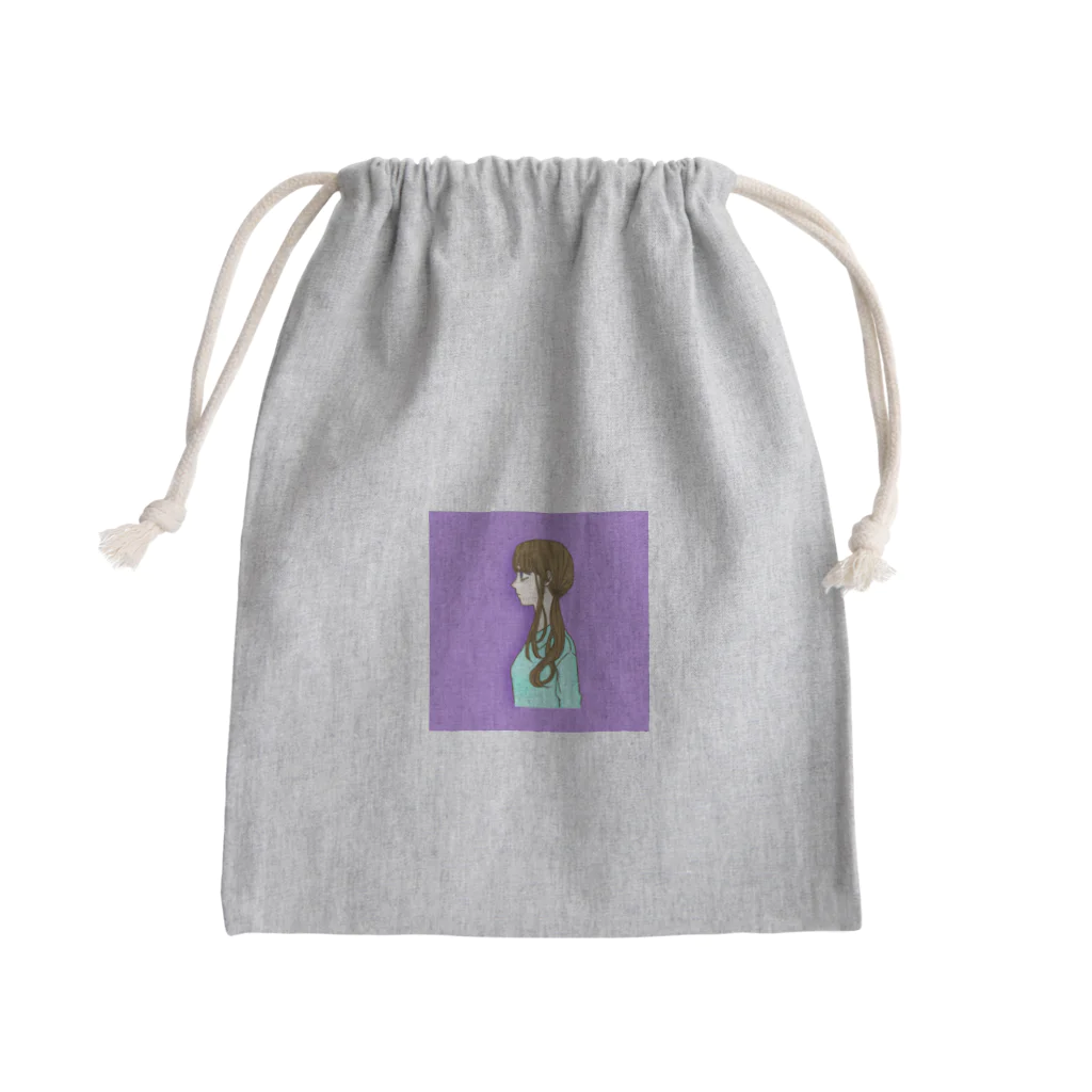 ガールズルームの一匹狼ちゃん Mini Drawstring Bag