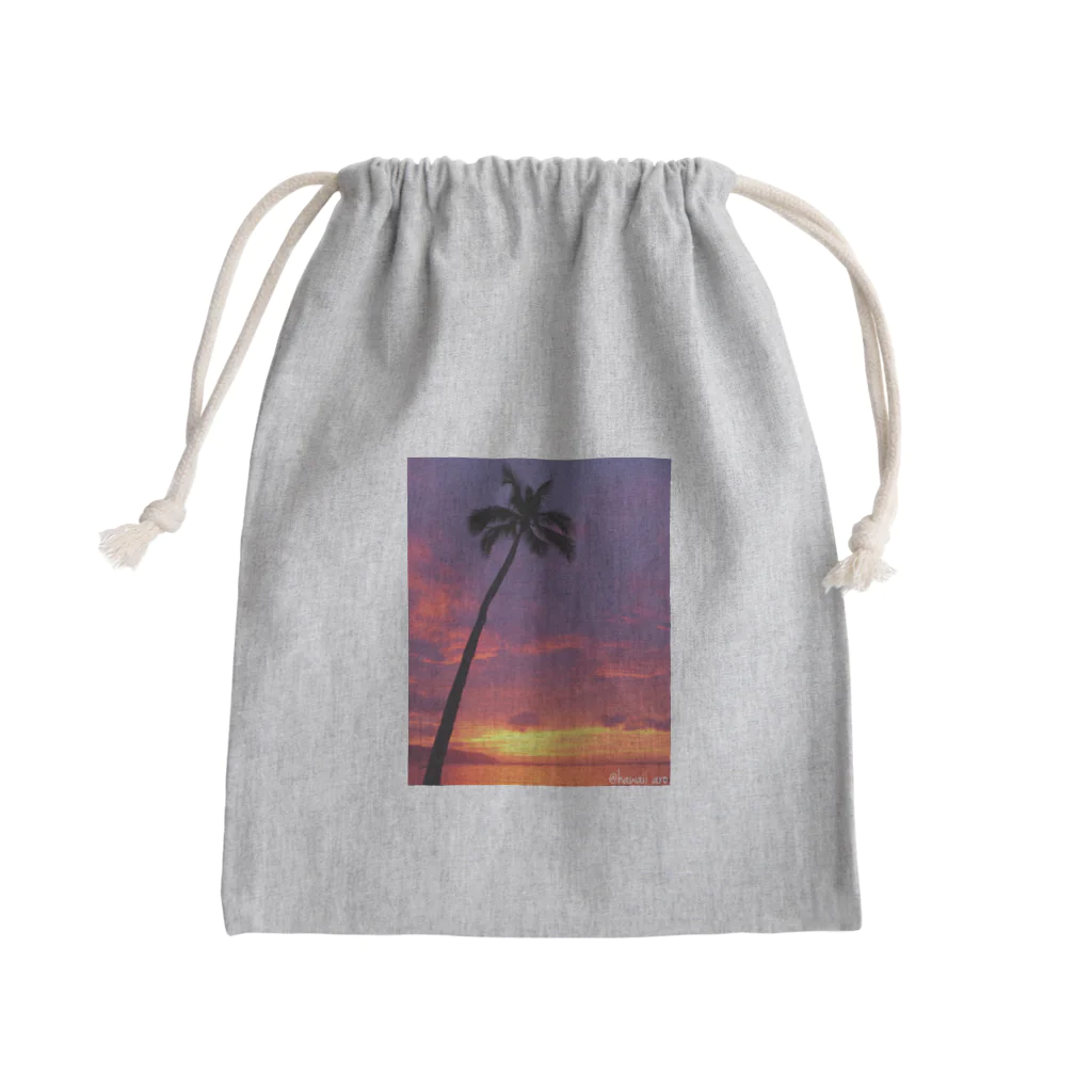 hawaiitaroハワイグッズショップのsunsetヤシの木 Mini Drawstring Bag