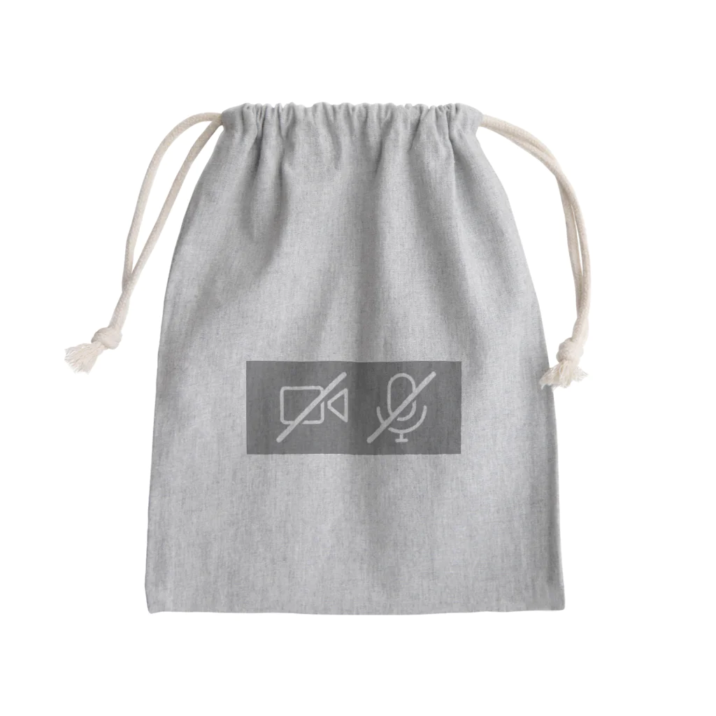 テレワークチームのテレワーク・マイクビデオ Mini Drawstring Bag