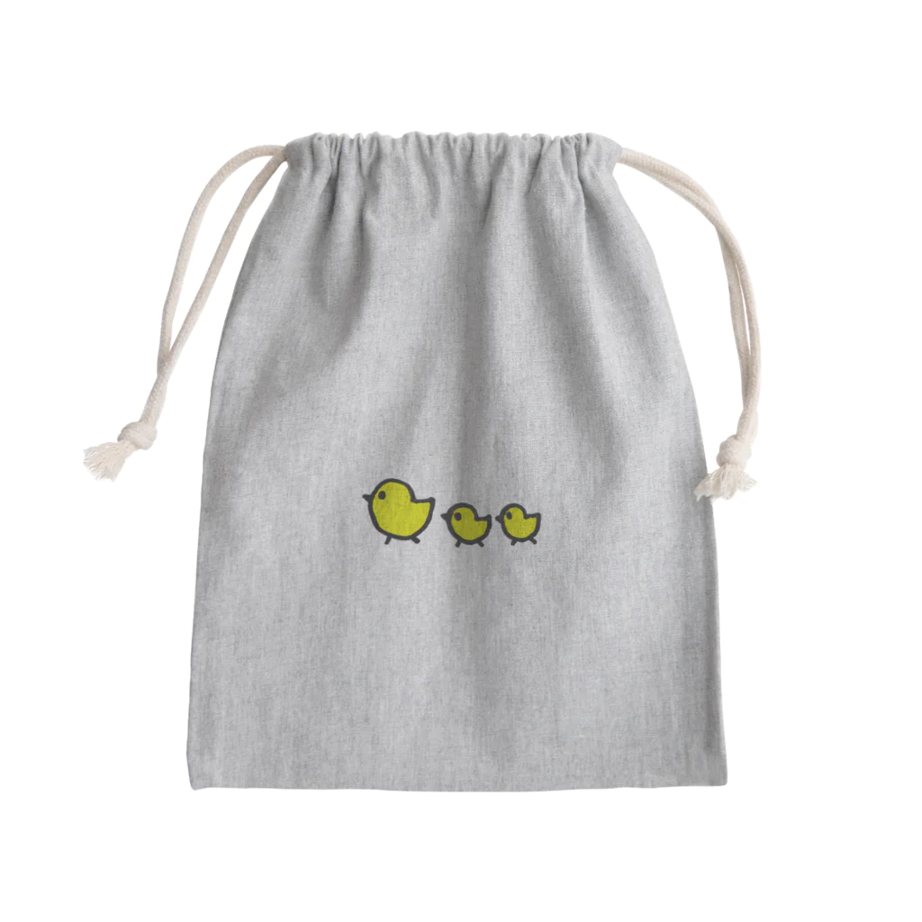 チワワ&ポメラニアンのおうちのヒヨコの親子 Mini Drawstring Bag