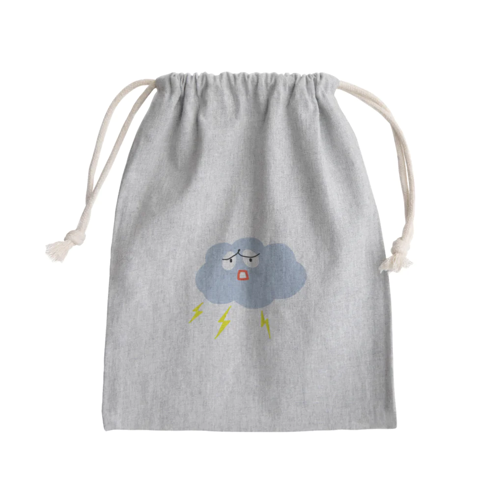 月曜日に乾杯のかみなり雲くん Mini Drawstring Bag