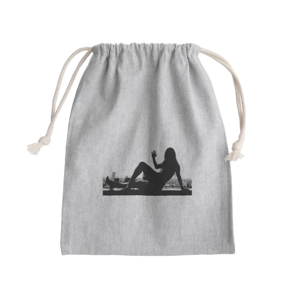 うの UNOの窓際のうの（白黒） Mini Drawstring Bag