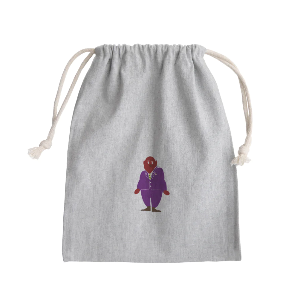 s/wのムラサキのオジサン Mini Drawstring Bag