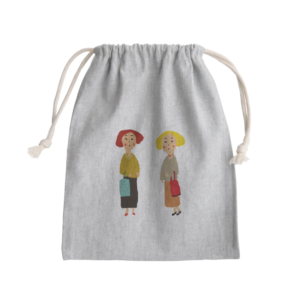 アトリエ　ユ.の奥様のお買い物 Mini Drawstring Bag