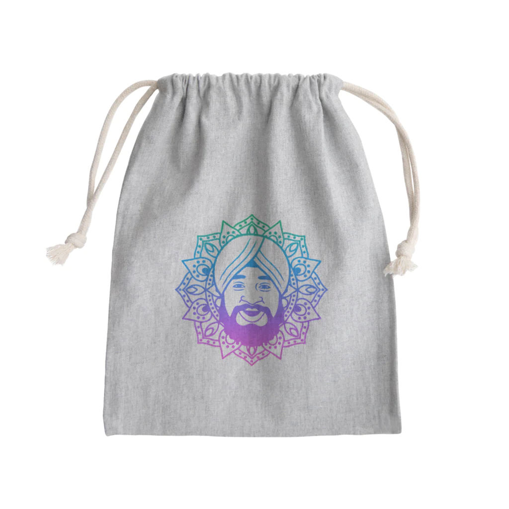 ターバンさんの曼荼羅風ターバンさん2 Mini Drawstring Bag