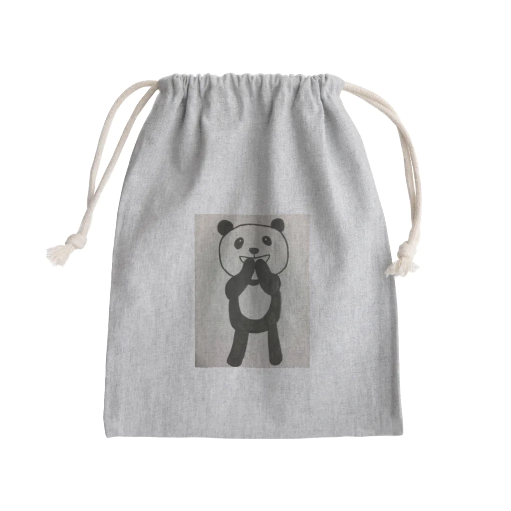 パンダちゃんマーケットのうふふなパンダ Mini Drawstring Bag