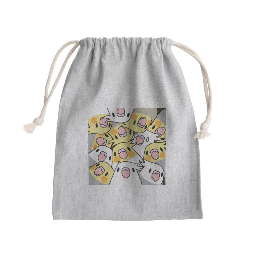 まめるりはことりのみっちりむっちり過密オカメインコさん【まめるりはことり】 Mini Drawstring Bag