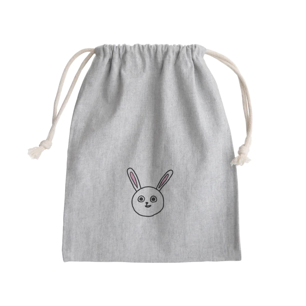 なまけもののニヤリなウサギ Mini Drawstring Bag