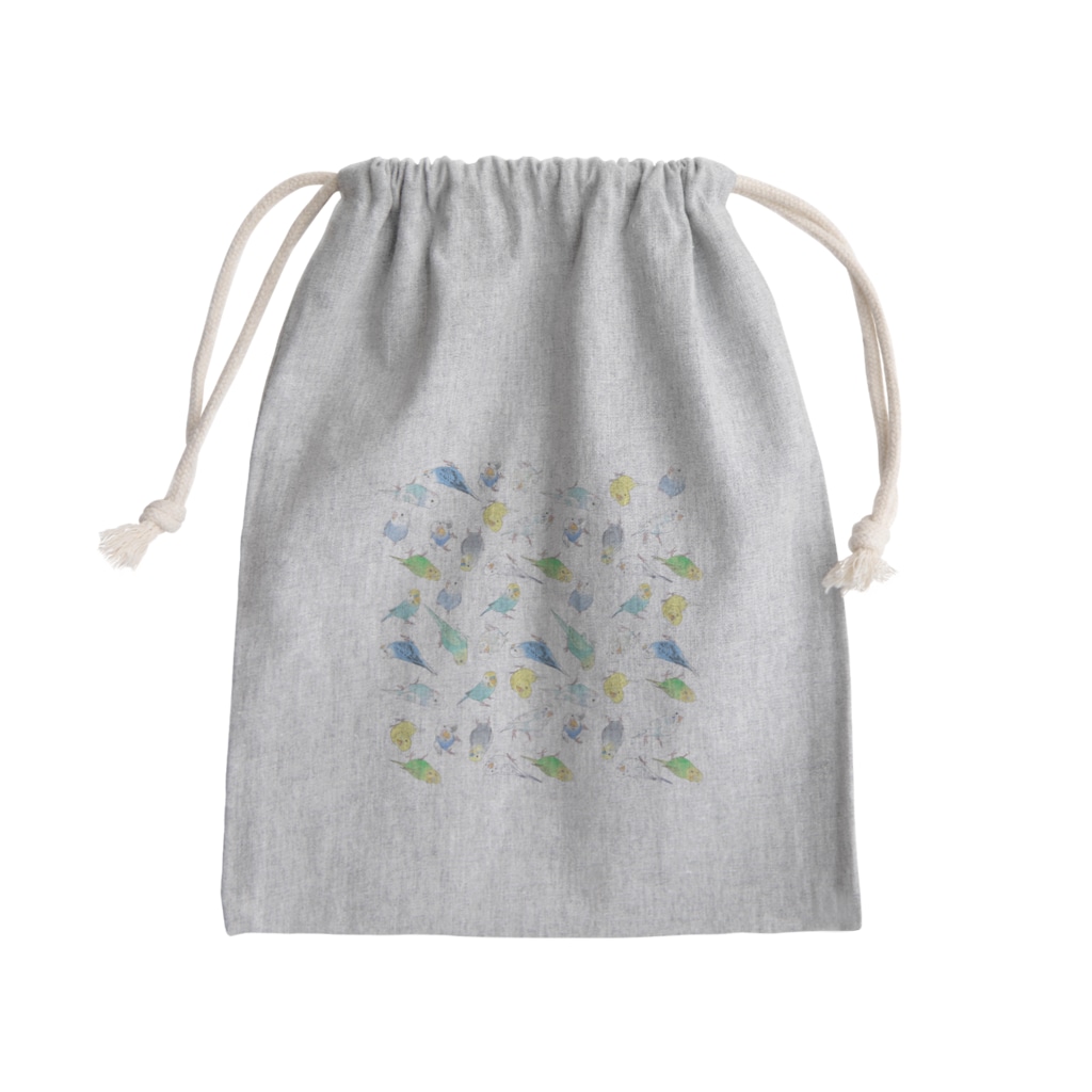 まめるりはことりのめっちゃセキセイインコちゃん【まめるりはことり】 Mini Drawstring Bag