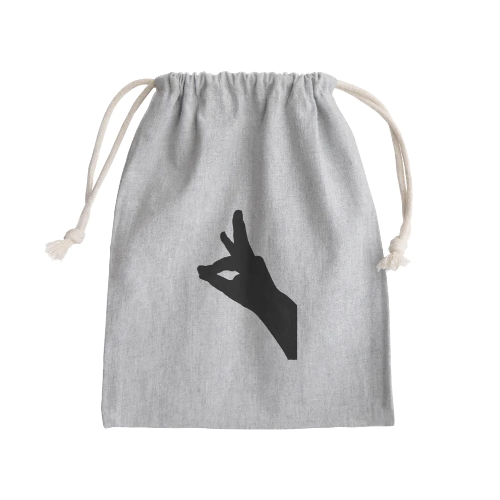 笑顔と癒しの町の指狐 Mini Drawstring Bag