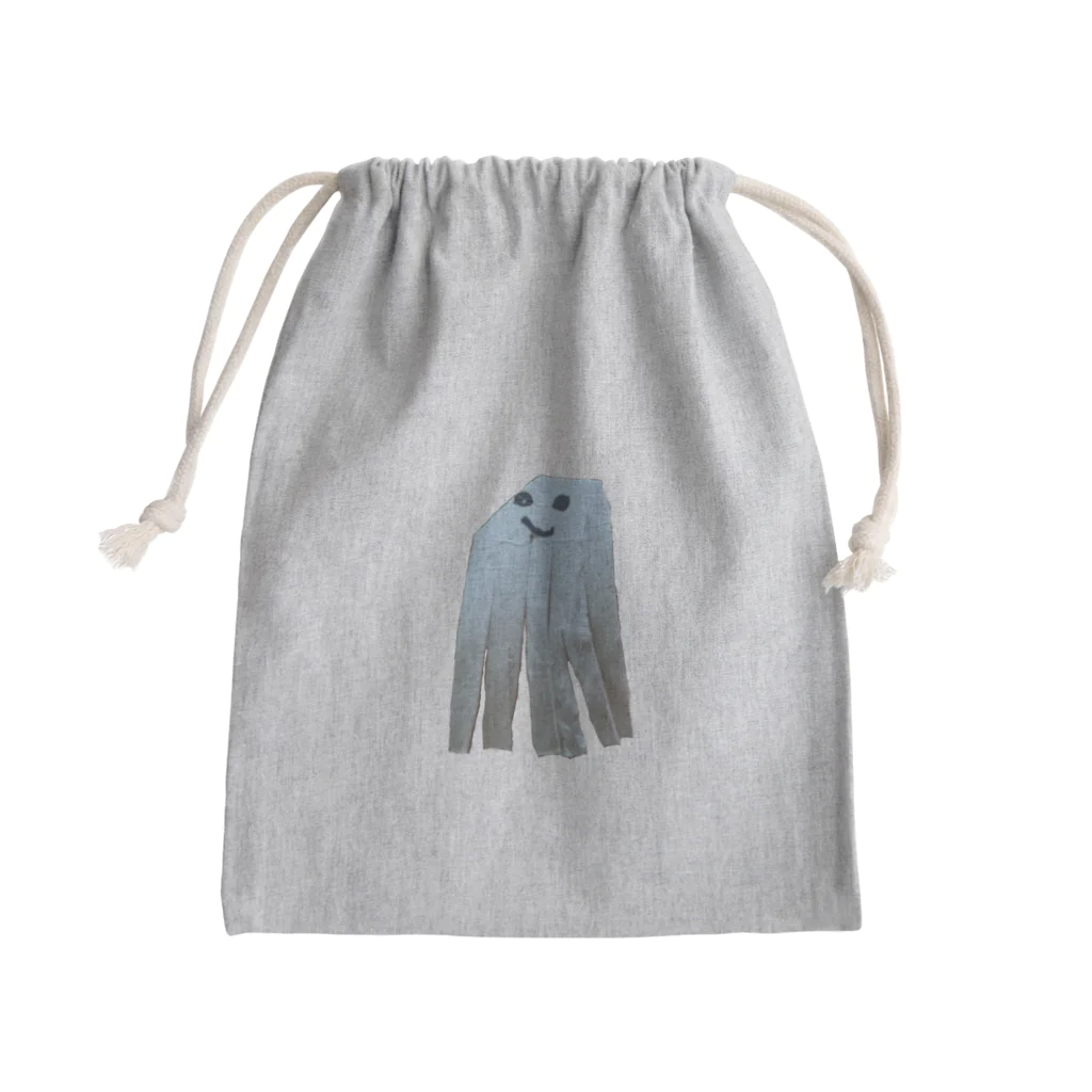 カラメン売り場の息子作イカ Mini Drawstring Bag