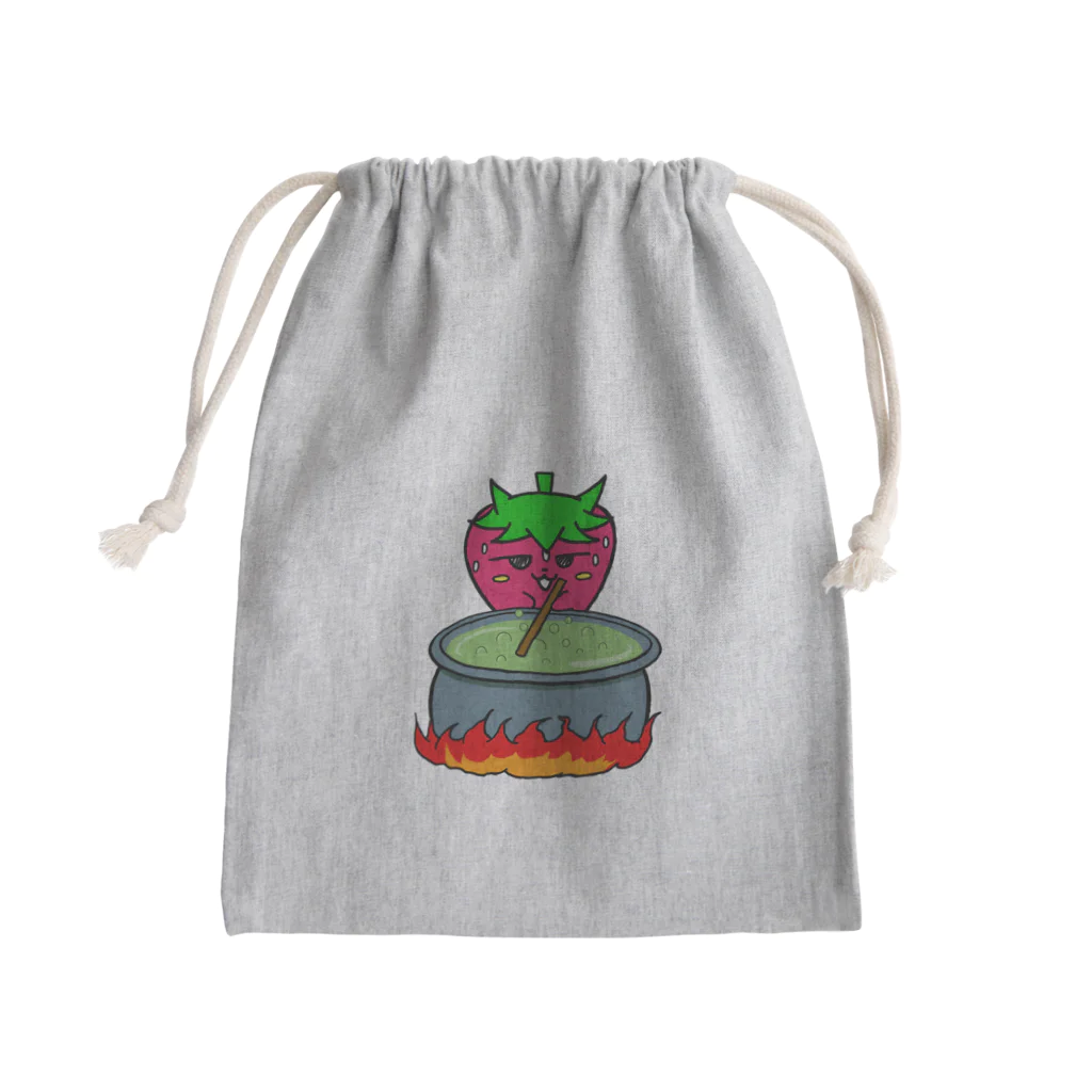 いちごのチーゴくん＆ゴーストベジタブルズのいちごのチーゴくん　鍋でグツグツ Mini Drawstring Bag