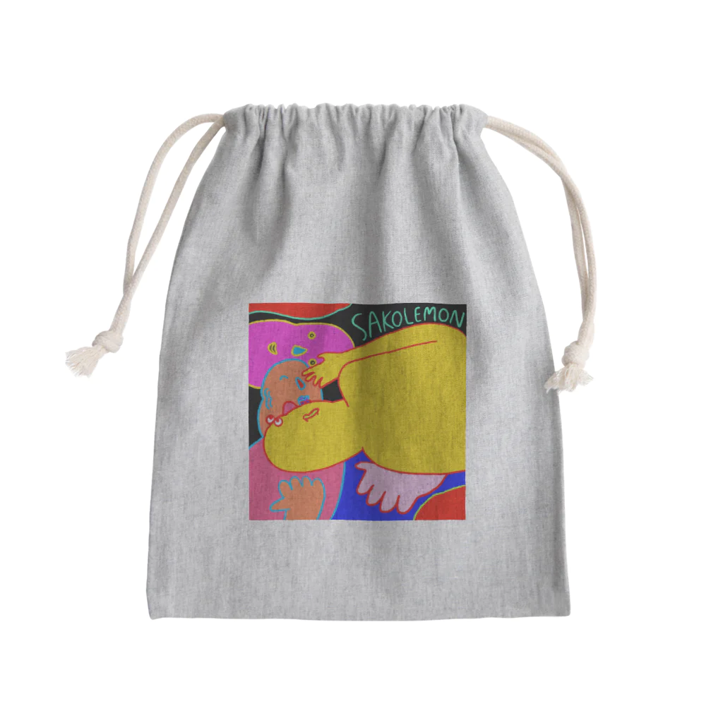  むきむき   地球生活のハロー Mini Drawstring Bag