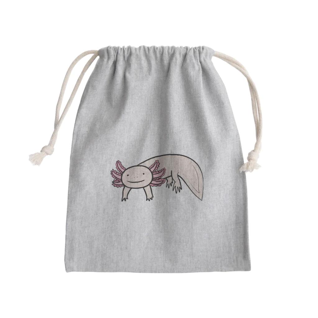 ポメ村ポメラニアンのかわいいウーパールーパー Mini Drawstring Bag