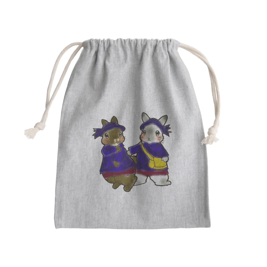 アトリエねぎやまの園児うさちゃんず。 Mini Drawstring Bag