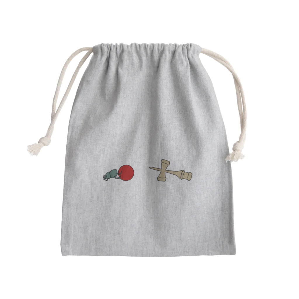 Hiharuのけん玉で遊ぶフンコロガシ Mini Drawstring Bag