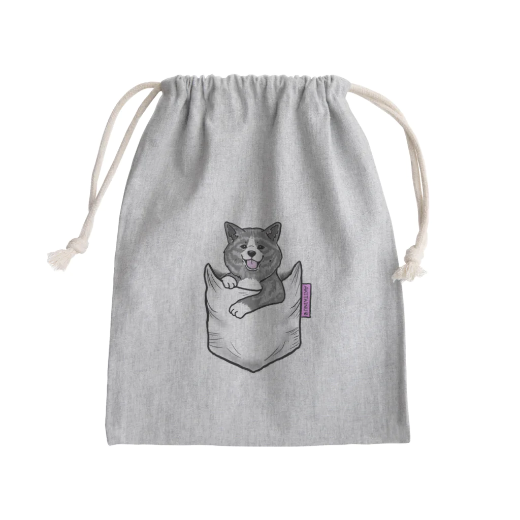 春風工房の秋田犬がポケットイン！虎 Mini Drawstring Bag